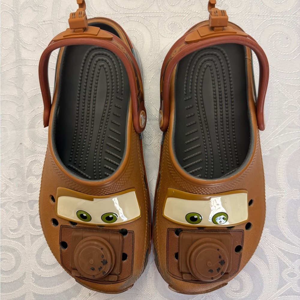 CARS Mater Brown Kids' Character Clog Shoes Fun Car Design Woman 5 | Boy 3 - Picture 4 of 14